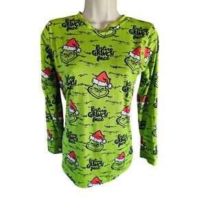 The grinch size S (?) Long sleeve home made shirt unbranded Christmas layering ^